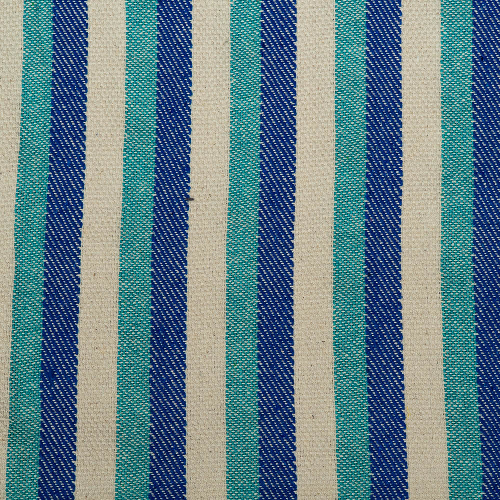 Blue & White Stripe Cotton Blend Jacquard (SKU: J-124)