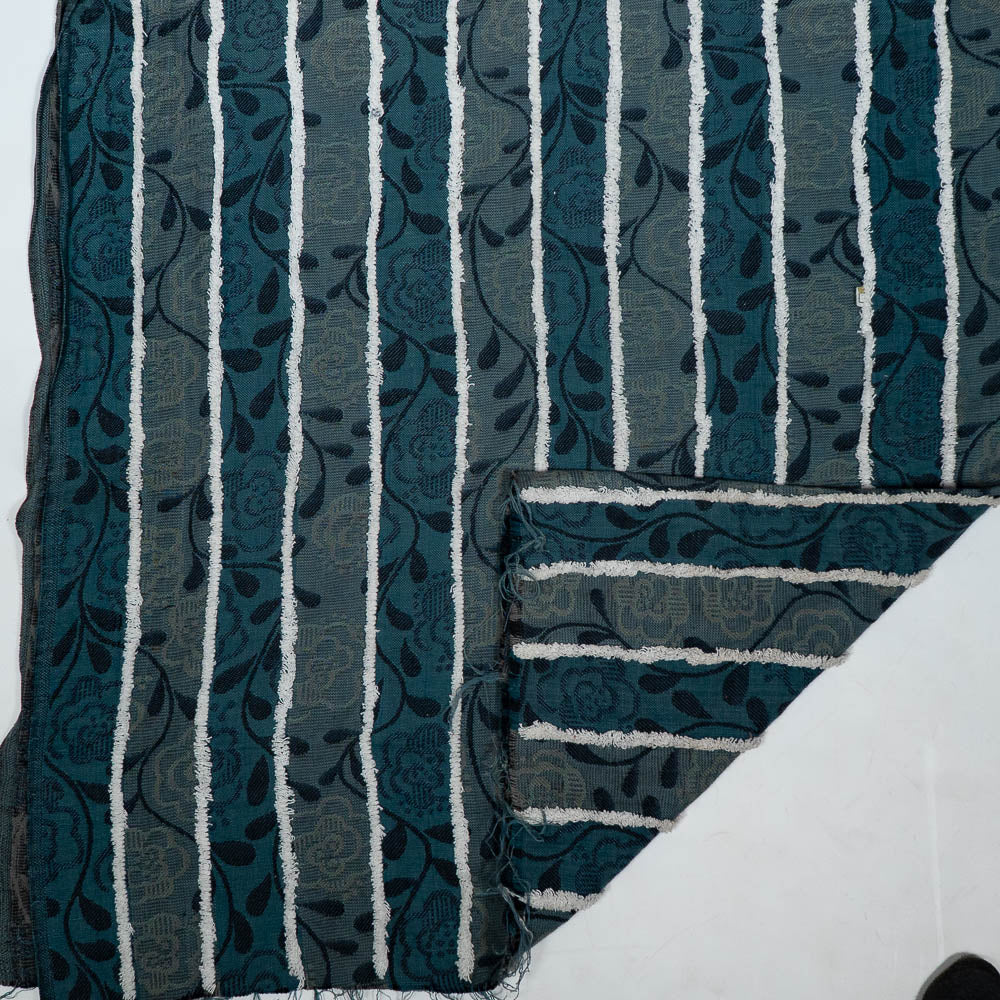 Green Leaf Design Cotton Tuftting Jacquard (SKU: J-50)