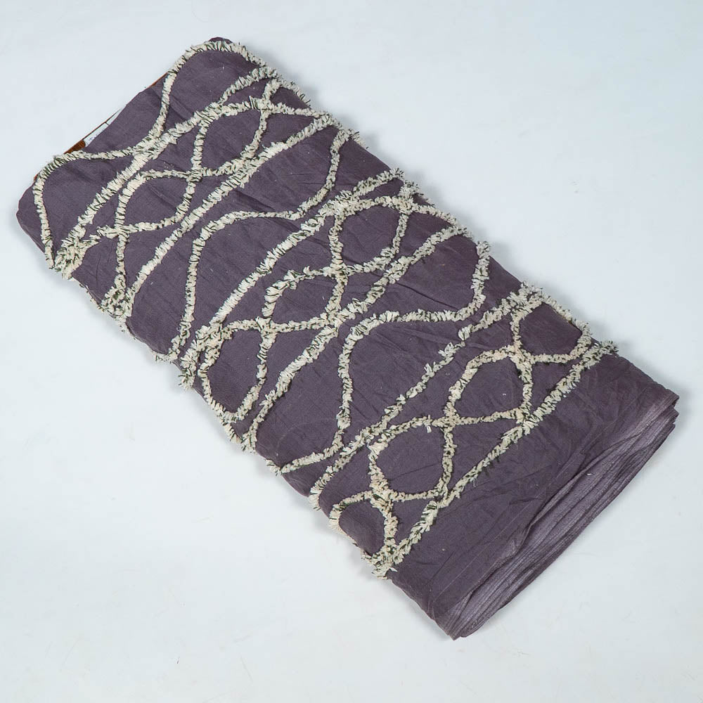 Grey color Cotton Tuftting Jacquard (SKU: J-545)