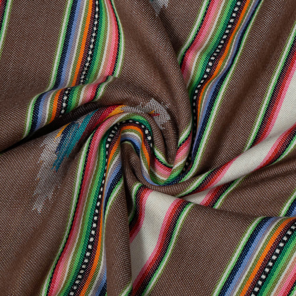Brown color Lightweight Cotton Jacquard (SKU: J-550)