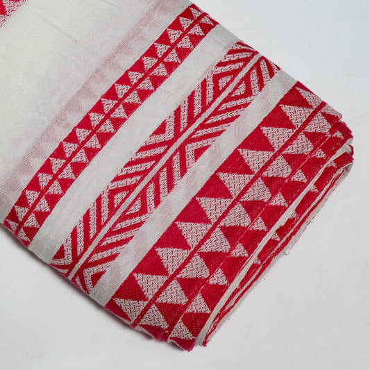 White & Pink Lighweight Cotton Jacquard (SKU: J-564)