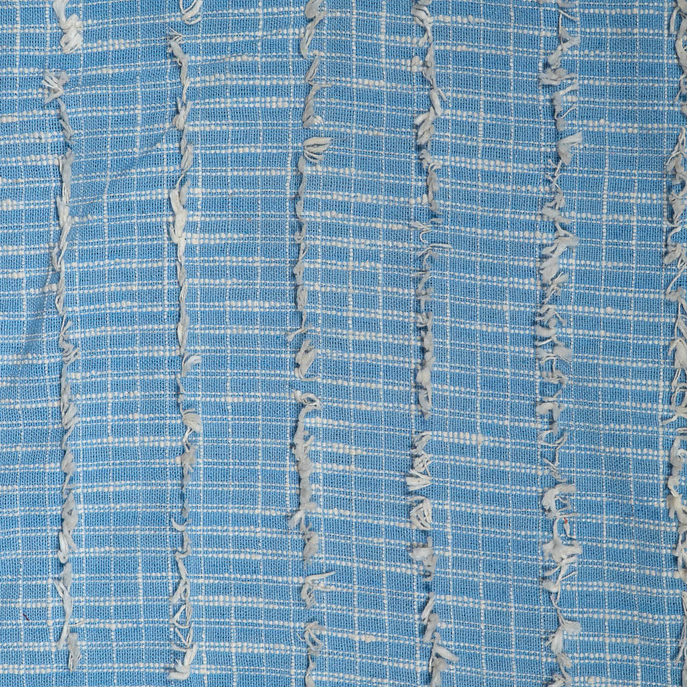 Blue & White Tuftting Cotton Jacquard (SKU: J-571)