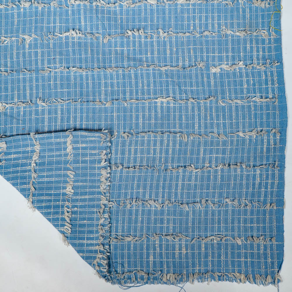 Blue & White Tuftting Cotton Jacquard (SKU: J-571)