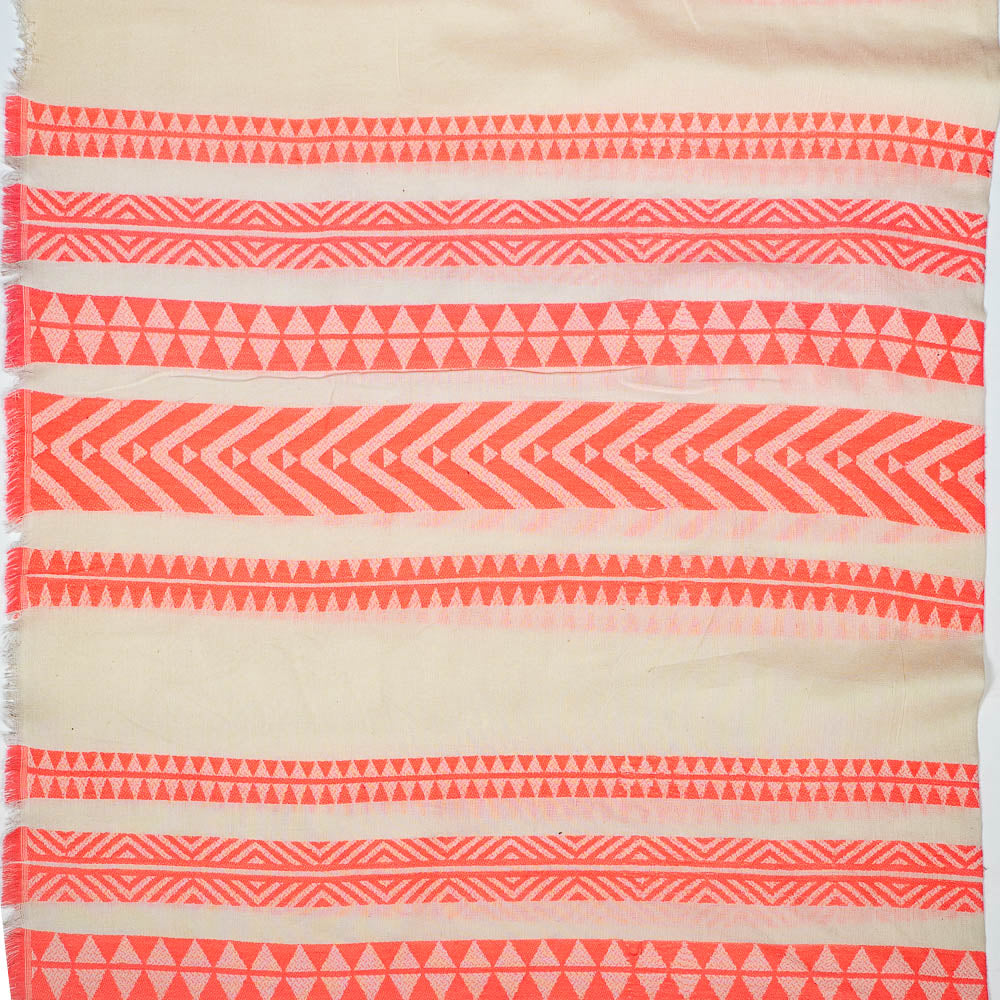 White & Pink Lightweight Cotton Jacquard (SKU: JDD-269)