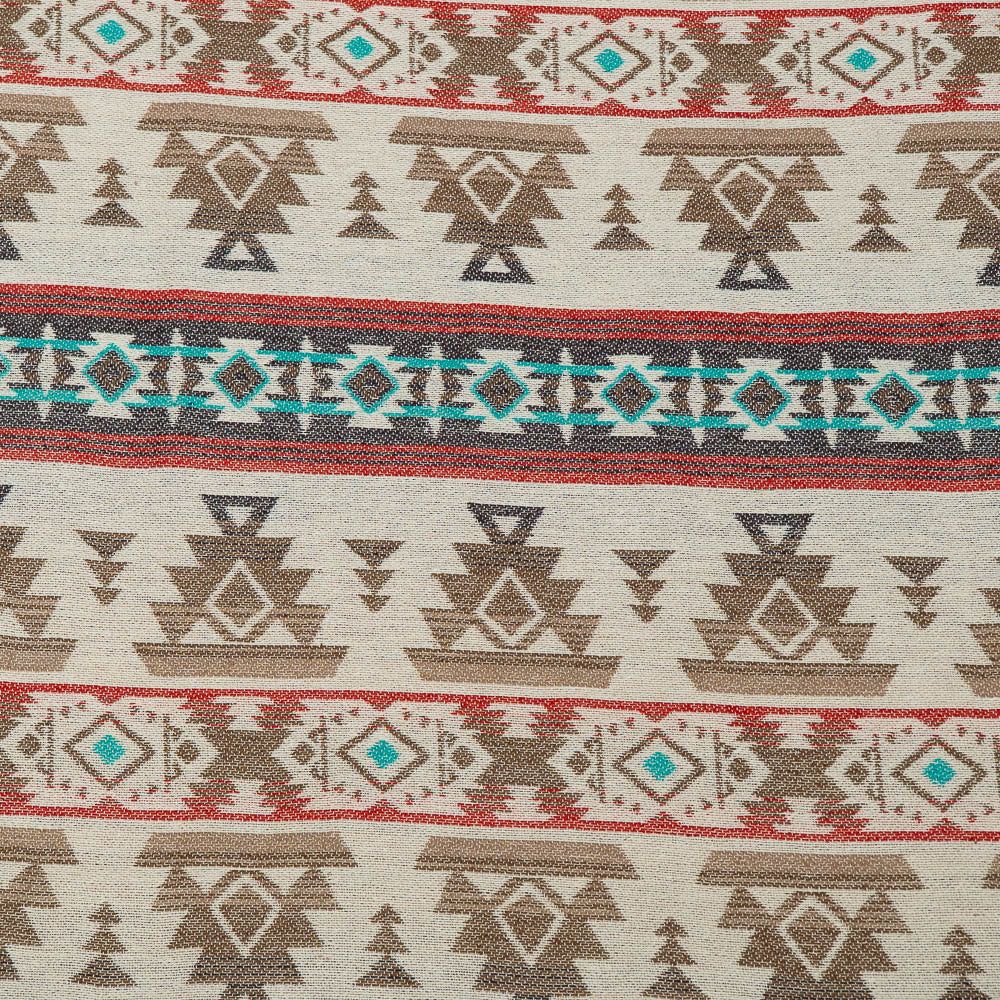 Multicolor Geometric Design Cotton Blend Jacquard (Width: 54 inches or 137 cm)