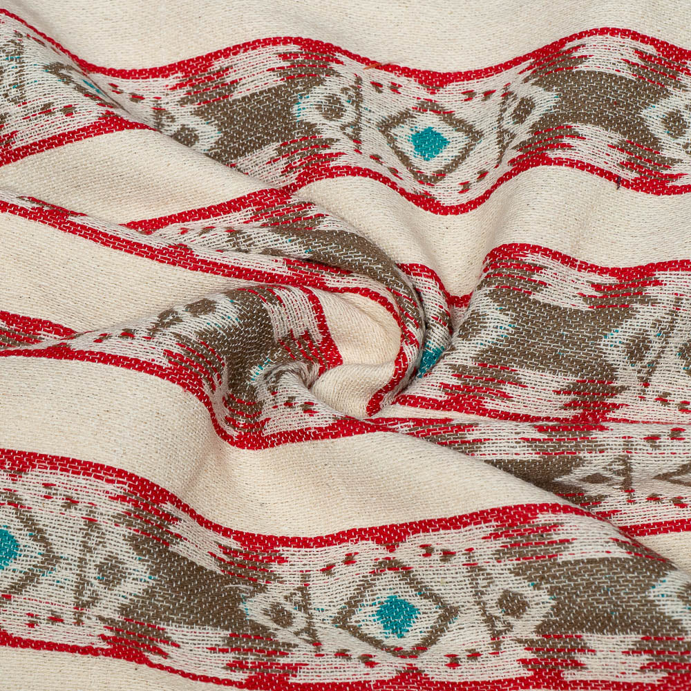 Multicolor Cotton Blend Jacquard (Width: 54 inches or 137 cm)