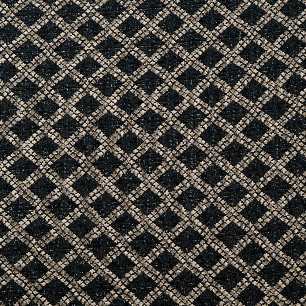 Black & Biege Cotton Blend Jacquard (Width: 54 inches or 137 cm)