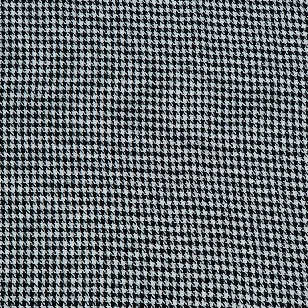 Black & White Houndstooth Cotton Blend Jacquard (Width: 54 inches or 137 cm)
