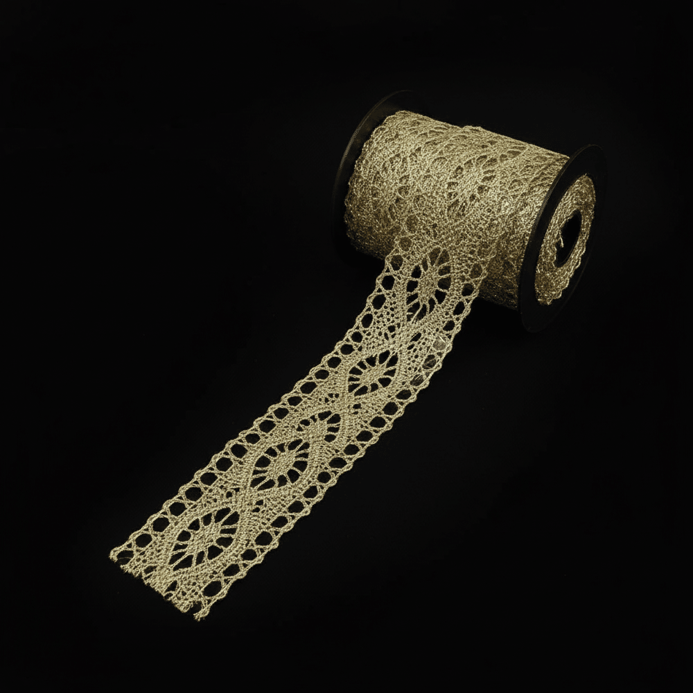 Golden Zari Lace (Width : 1 Inch & Sku-Z-12)