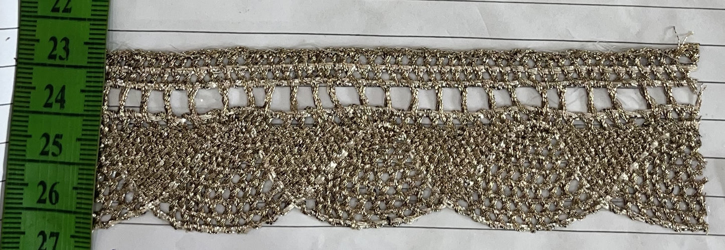 Golden Zari lace (Sku-Z-30)