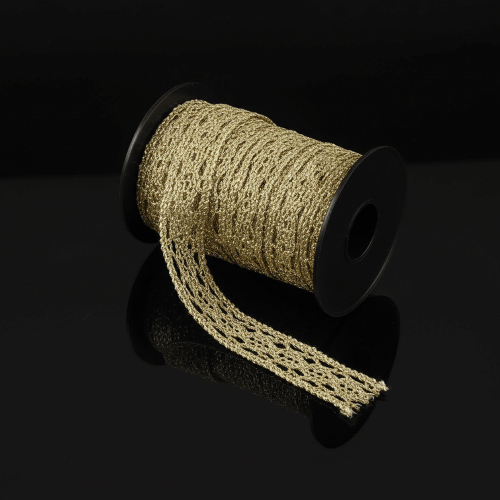 Golden Zari Lace (Width : 1 cm & Sku-Z-51)
