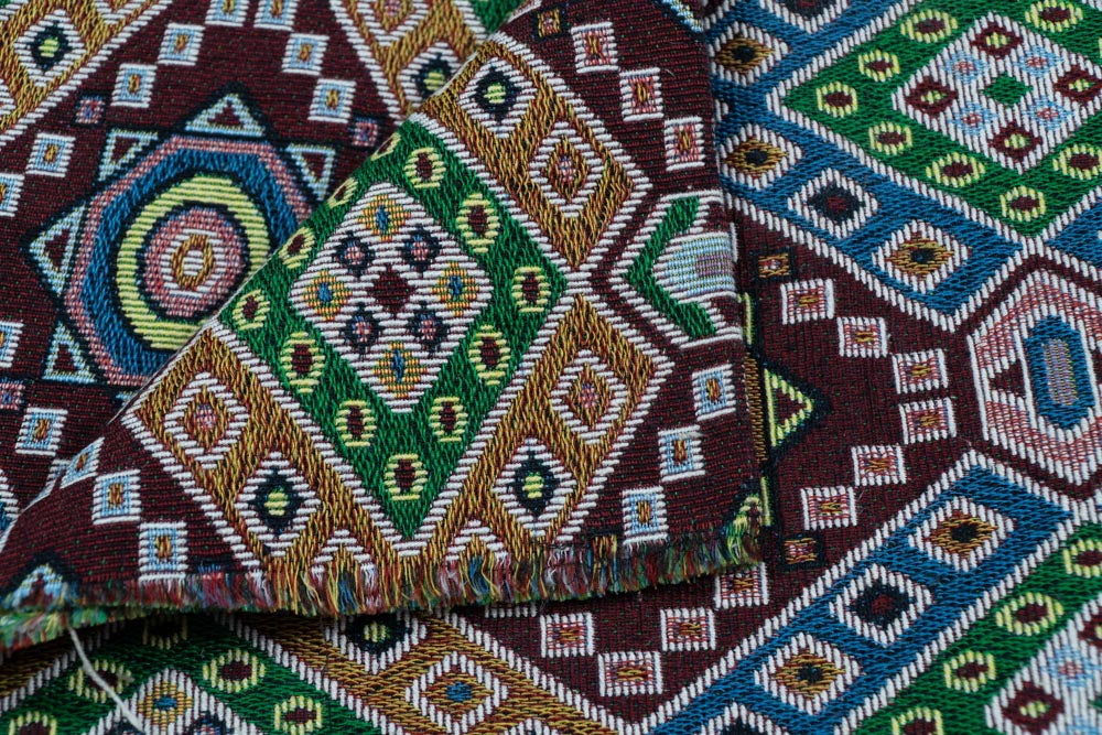 Multi Cotton Jacquard Fabric (Sku: JD-2)