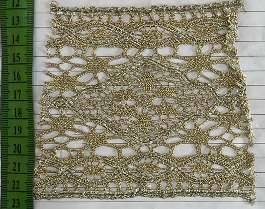 White & Golden Zari lace (Sku-Z-2)