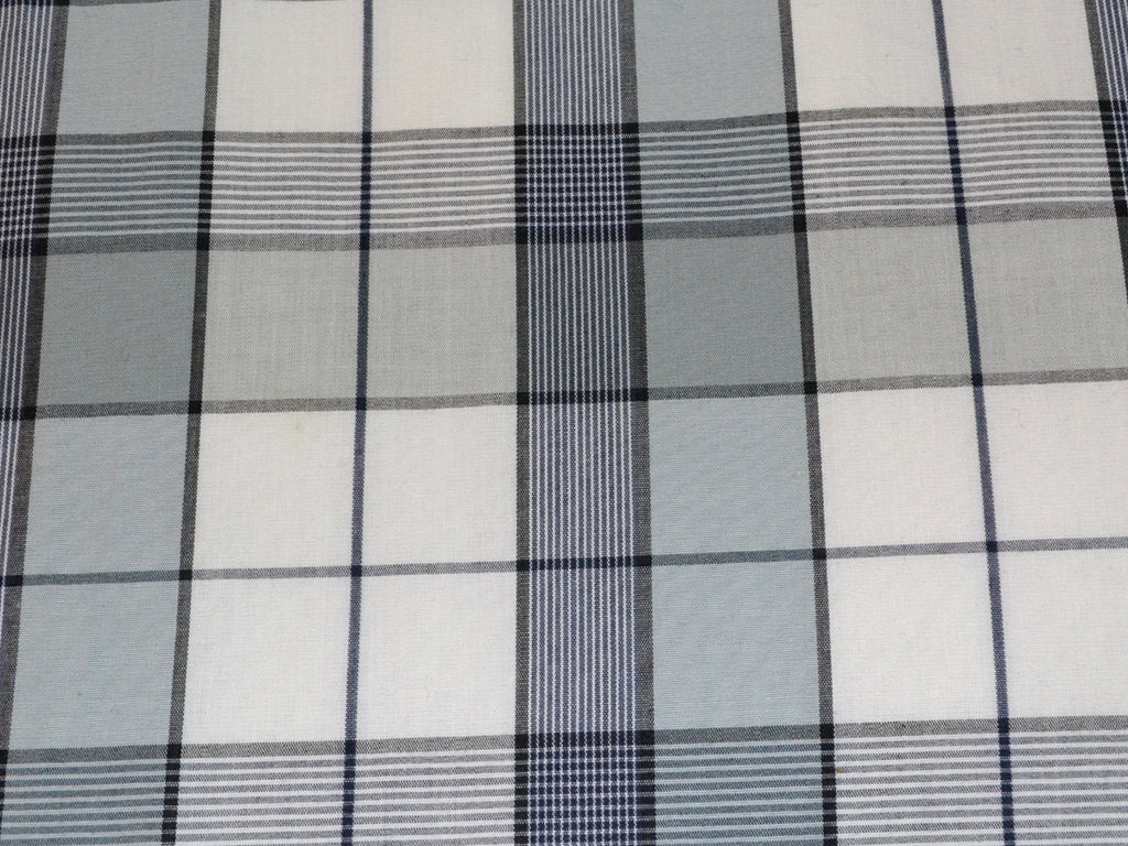 Grey Cotton Check For Shirting