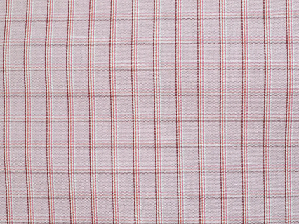 Pink and White Cotton Checks Fabric