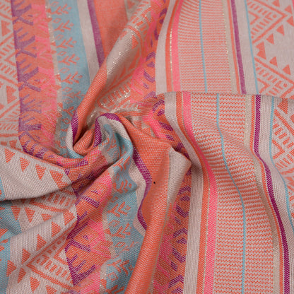 Pink Cotton Lurex Blend Jacquard | SKU: JDD-324