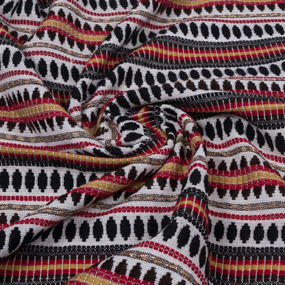 Red, Black, & Brown Capsule Cotton Blend Jacquard | SKU: J-469