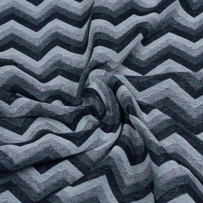 Grey & Black Chevron Cotton Jacquard | SKU: J-364