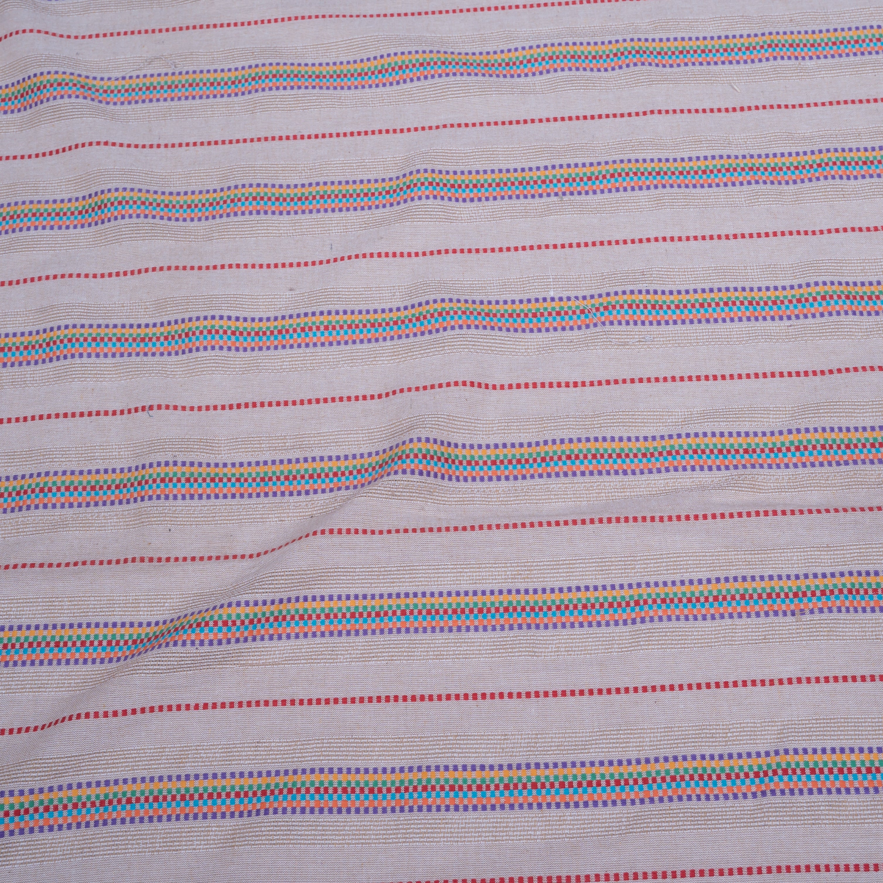 Multi Color Stripe Cotton Blend Jacquard