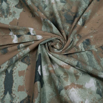 Camouflage Screen Print Design Cotton Poplin Fabric