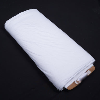 White Self Leeno Cotton Stripe Dyeable Fabric