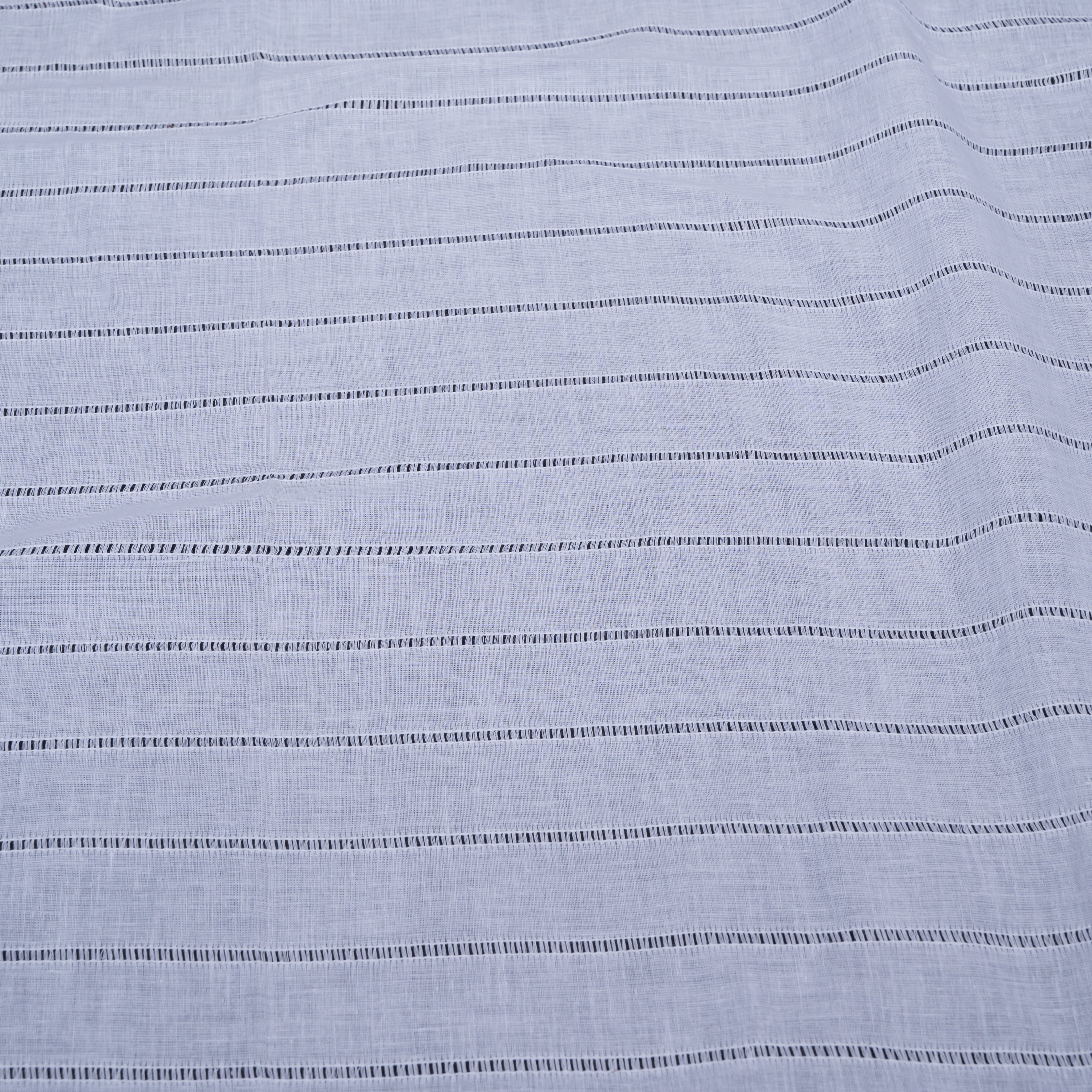 Self Leeno Cotton Stripe Dyeable Fabric