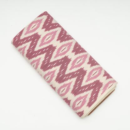 Pink & White Thick Cotton Handloom Ikat (Sku : IKK-500)