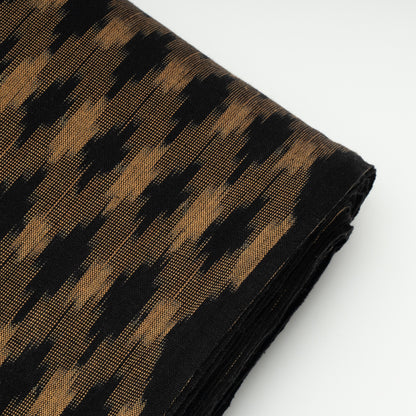 Brown & Black Thick Cotton Handloom Ikat | SKU: IKK-531