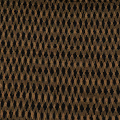 Brown & Black Thick Cotton Handloom Ikat | SKU: IKK-531