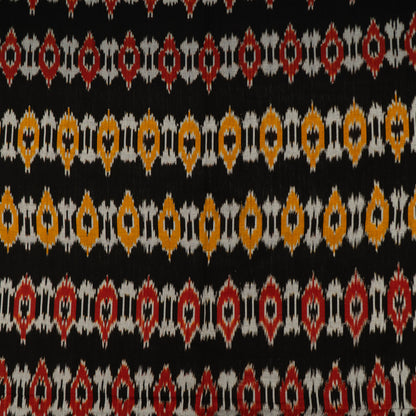 Red & Yellow Thick Cotton Handloom Ikat | SKU: IK-301