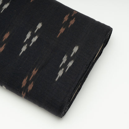 Black Thick Cotton Handloom Ikat | SKU: IK-441