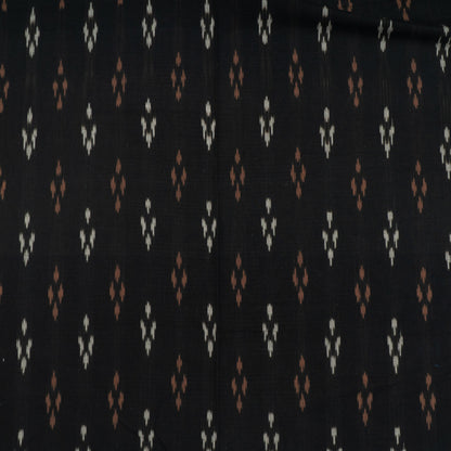 Black Thick Cotton Handloom Ikat | SKU: IK-441