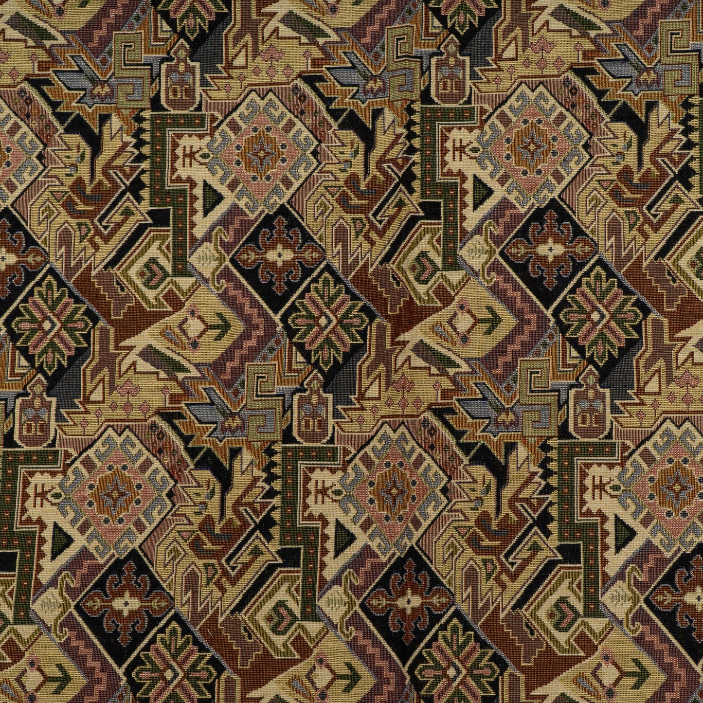 Multicolor Geometric Cotton Blend Jacquard (Sku: JDD-379)