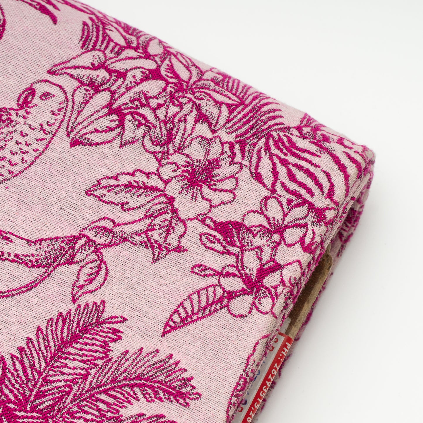 Pink Tropical, Animal Design Cotton Blend Jacquard (Sku: JDD-343)
