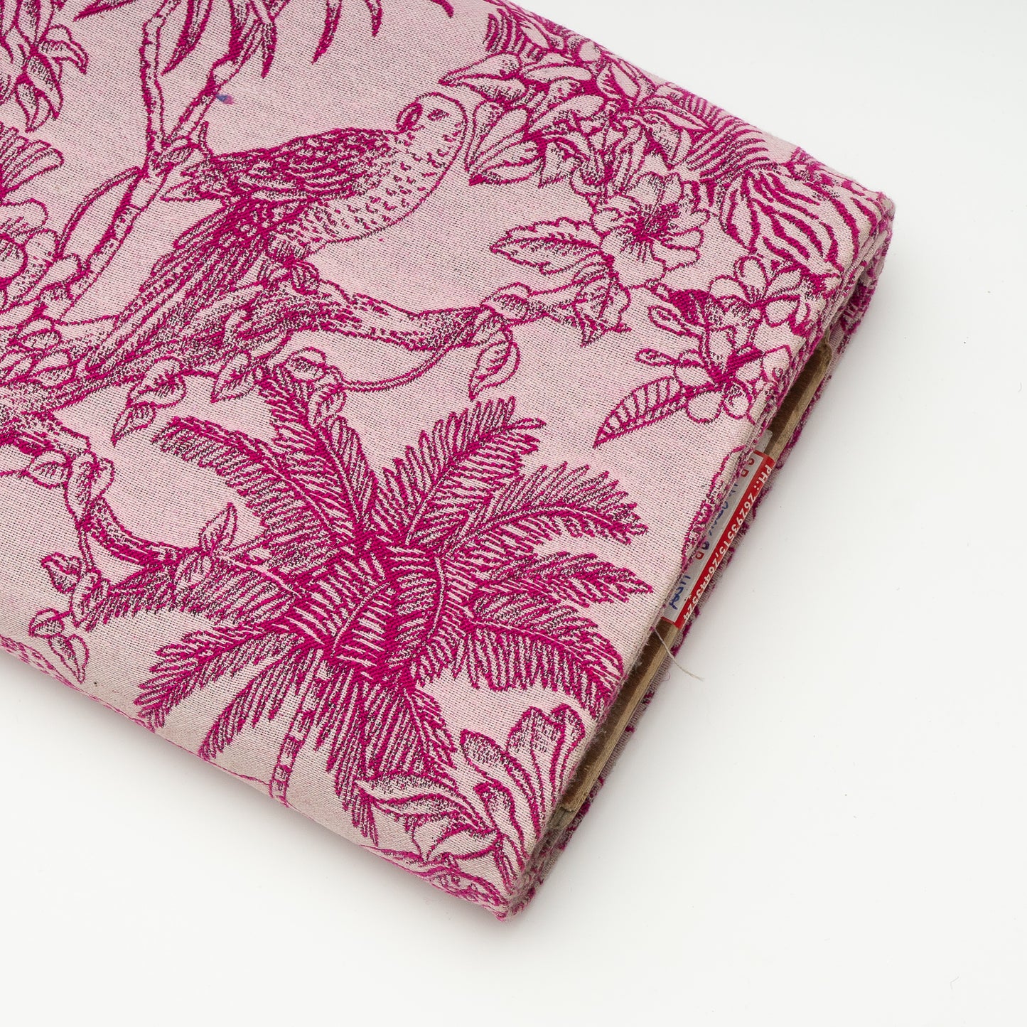 Pink Tropical, Animal Design Cotton Blend Jacquard (Sku: JDD-343)