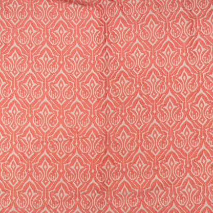 Pink & White Cotton Jacquard Fabric | SKU: JDD-382