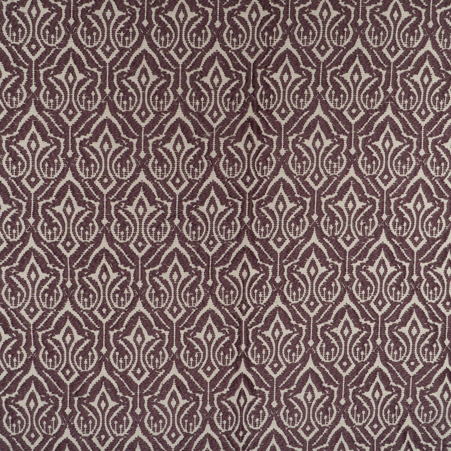 Purple & White Cotton Jacquard Fabric (Sku: JDD-383)
