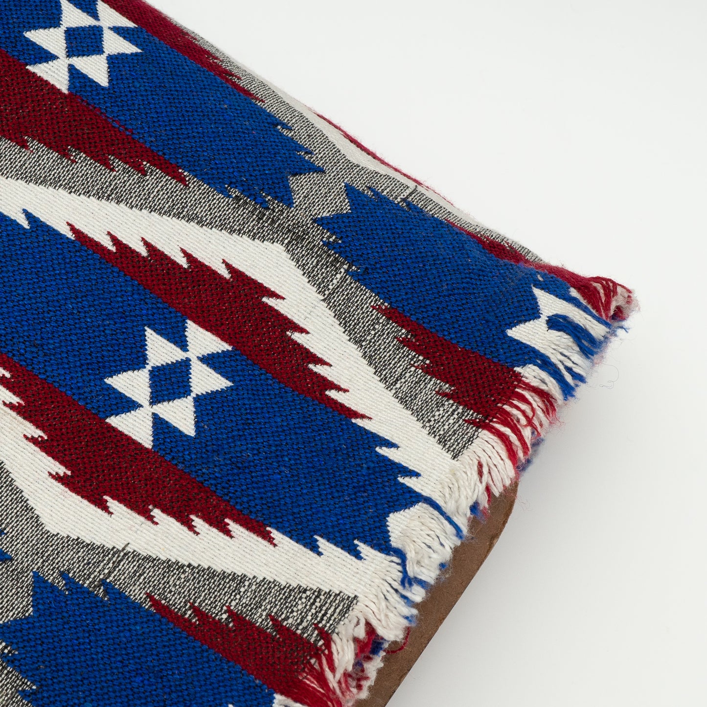 Blue & Red Cotton Blend Jacquard (Sku: JDD-374)