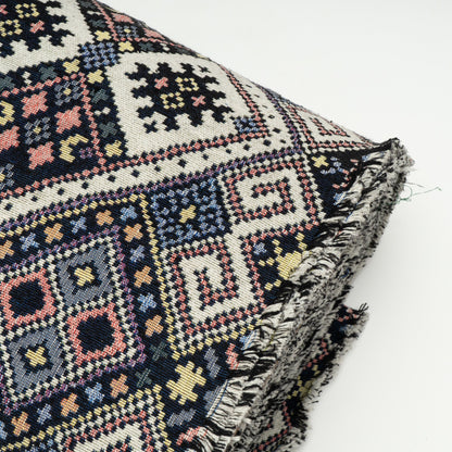 Multicolor Cotton Blend Jacquard Fabric | SKU: JDD-376
