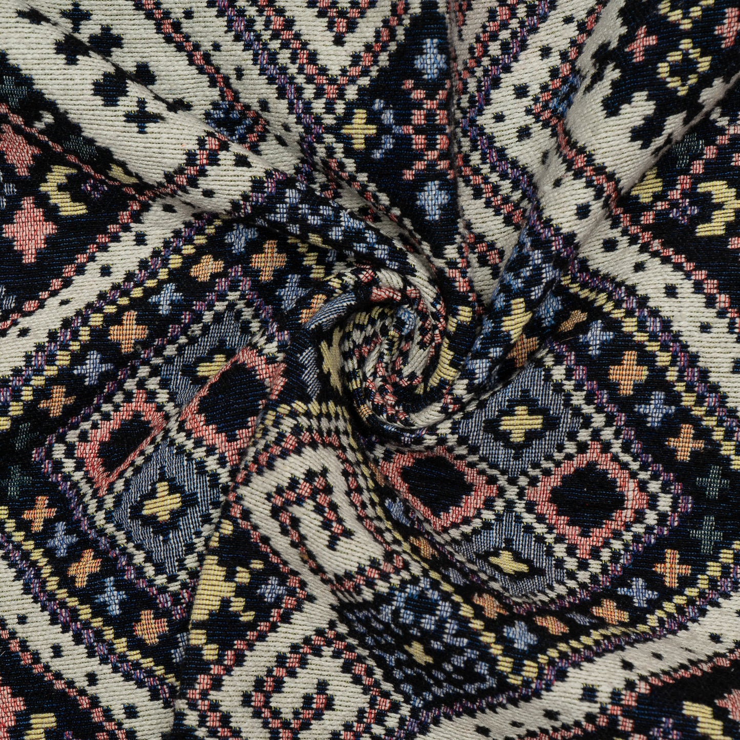 Multi Color Cotton Jacquard Fabric (Sku: JDD-376)