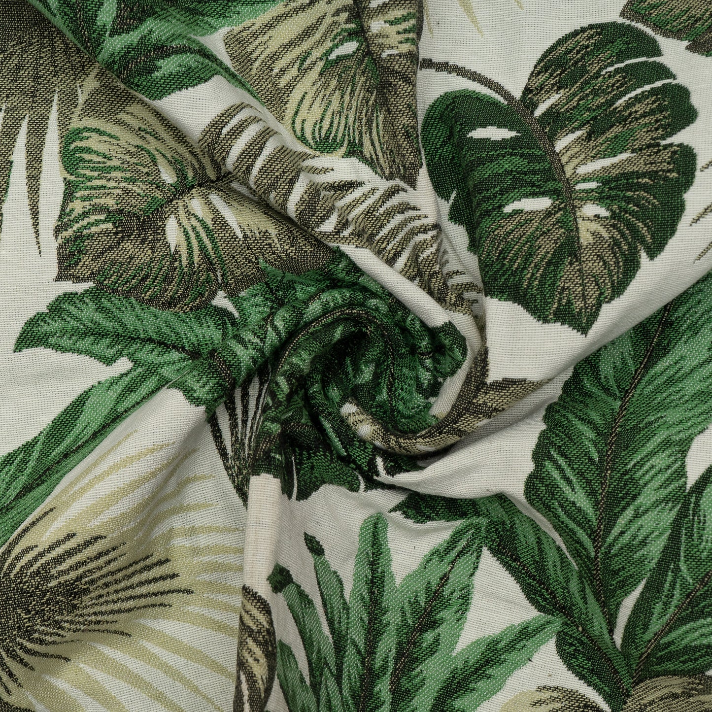 Green Floral Cotton Jacquard (Sku: JDD-362)