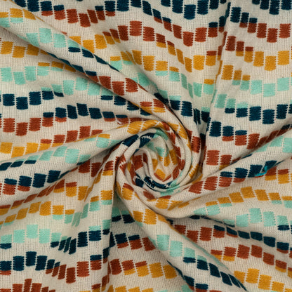 Multicolor Stripe Cotton Blend Jacquard | SKU: JDD-373