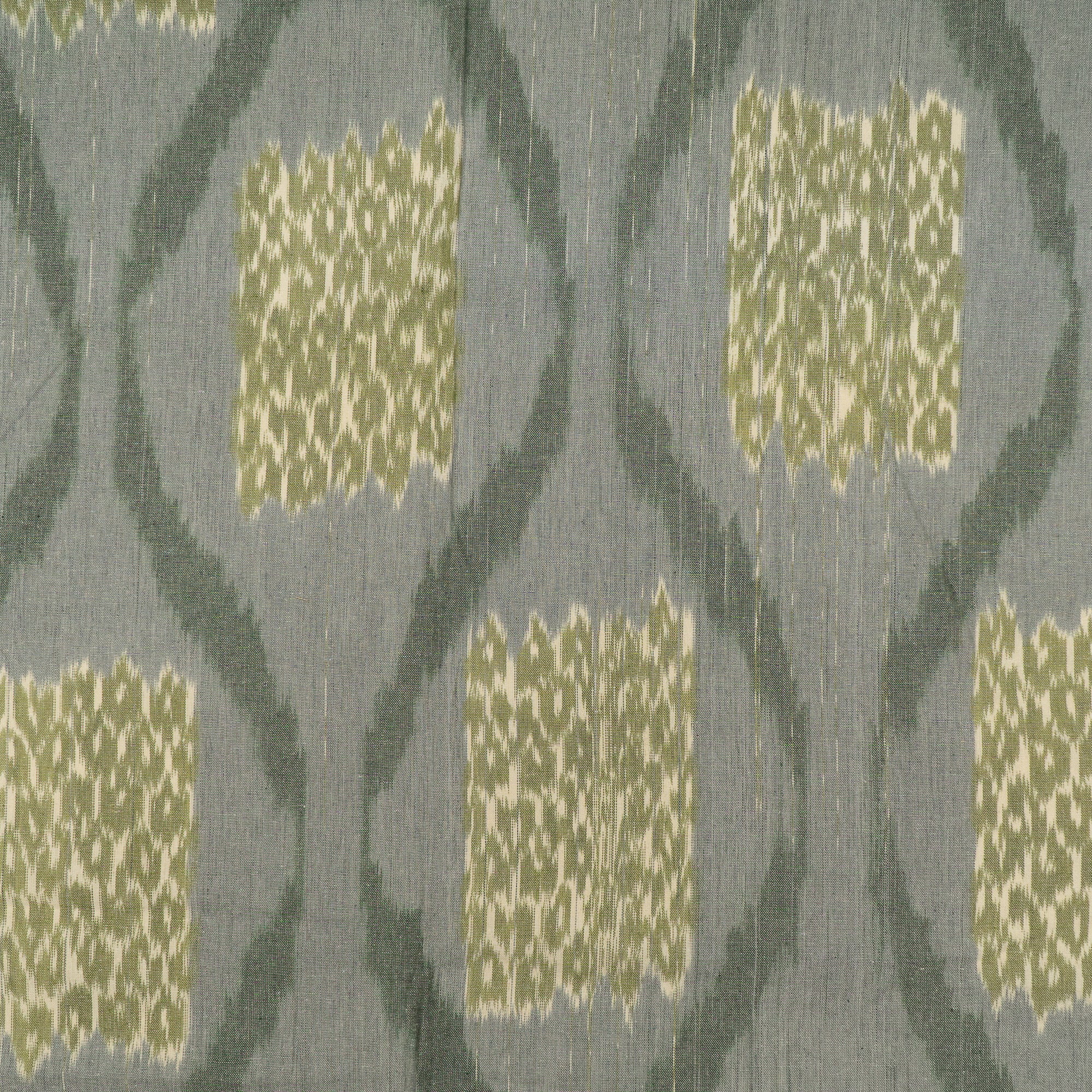 Green Big Pattern Thick Cotton Handloom Ikat (Sku: IKK-545)