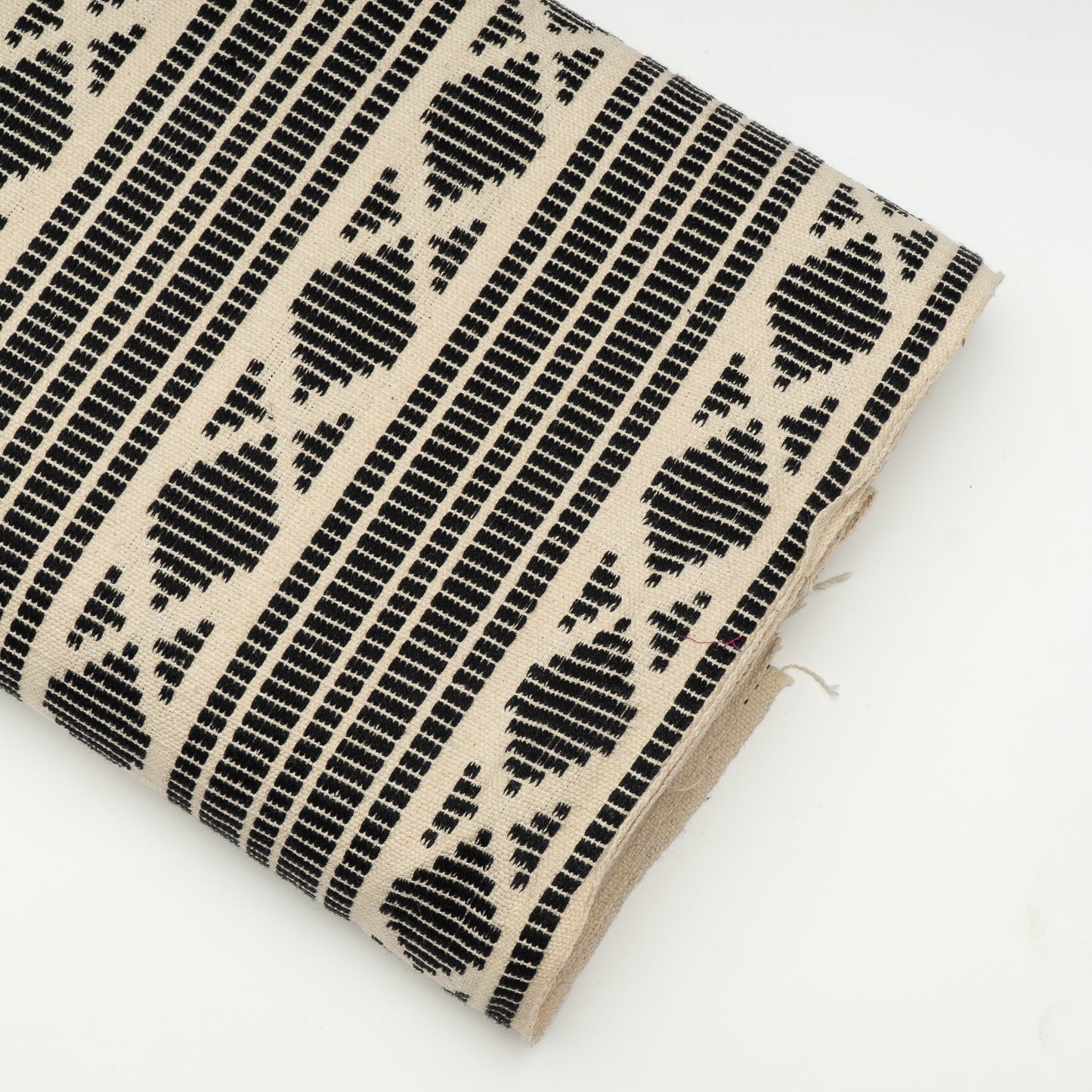 Black & White Thick Cotton Jacquard (Sku: J-480)