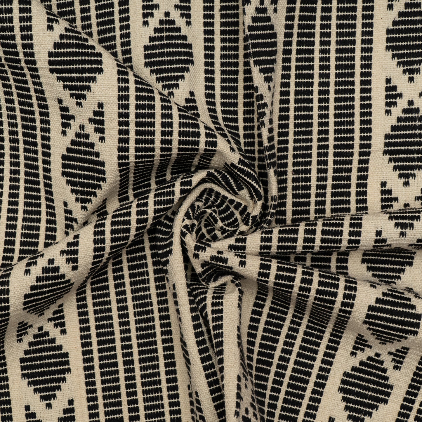 Black & White Thick Cotton Jacquard (Sku: J-480)