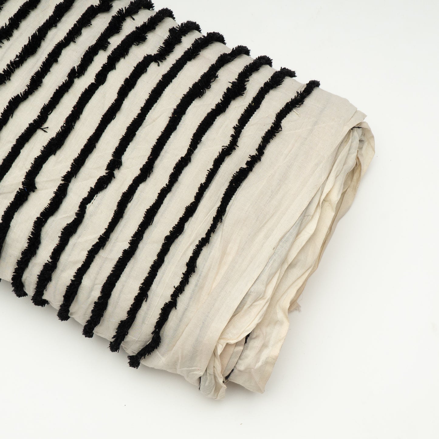 Black Tufting Stripe on Cotton Cambric Base (Sku: J-340)