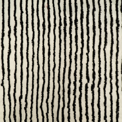 Black Tufting Stripe on Cotton Cambric Base | SKU: J-340