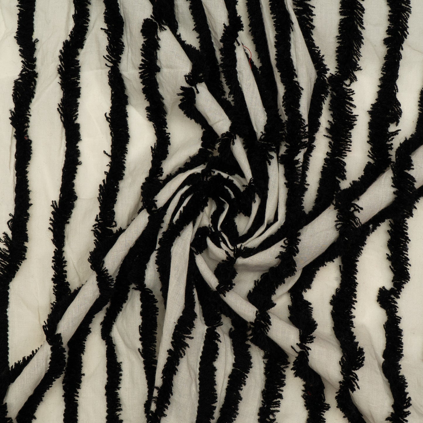 Black Tufting Stripe on Cotton Cambric Base (Sku: J-340)