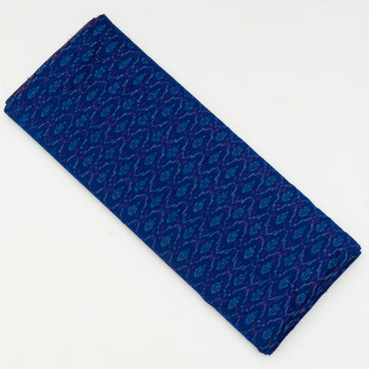 Blue Cotton Silk Blend Fine Quality Handloom Ikat (Sku: IK-165)