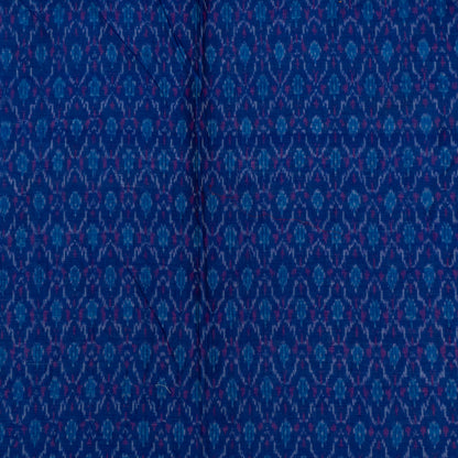 Blue Cotton Silk Blend Fine Quality Handloom Ikat (Sku: IK-165)